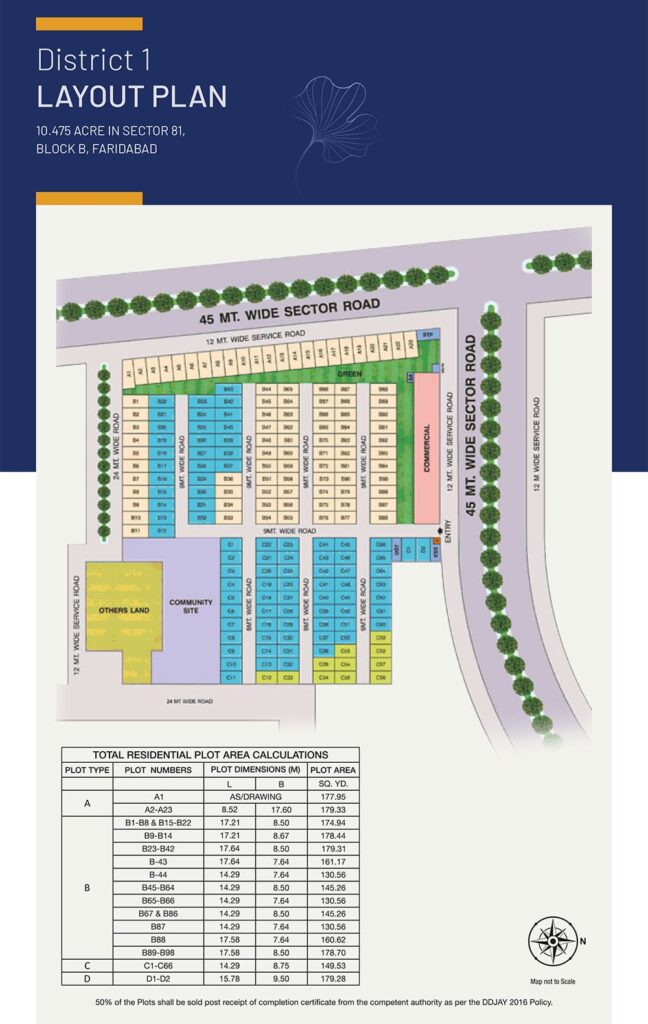 bptp District 1 block B map