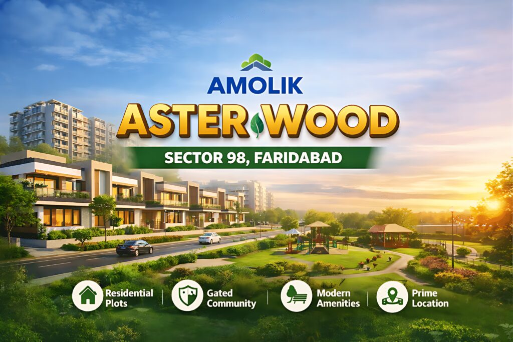Amolik Aster Wood gated society entrance Sector 98 Faridabad