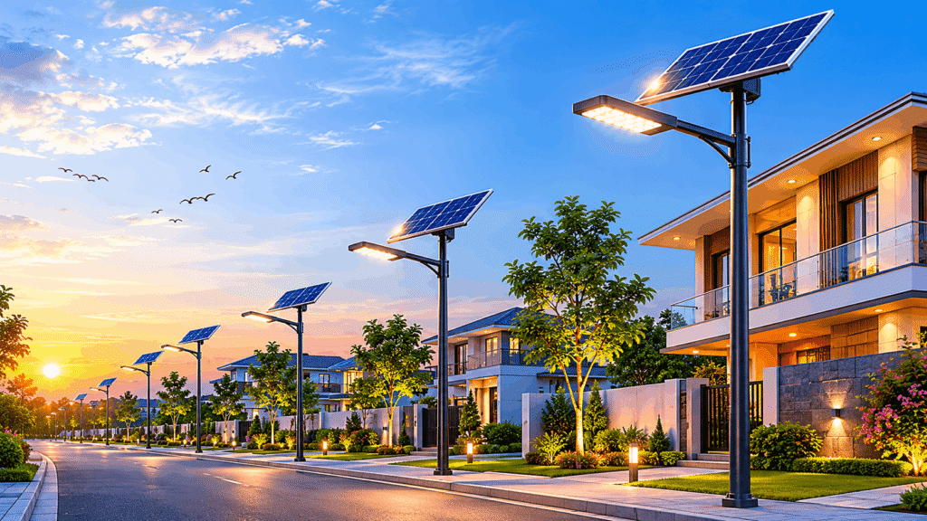 amolik concordia plot in faridabad Solar-powered street lighting